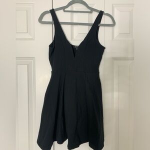 Express - mini black dress with built-in shorts (skort dress). Size XS